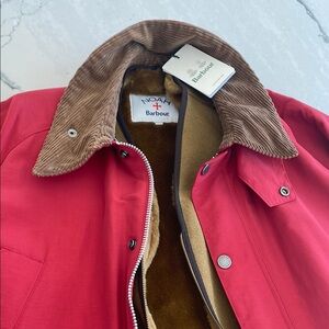 Barbour Red Corduroy Collar Jacket